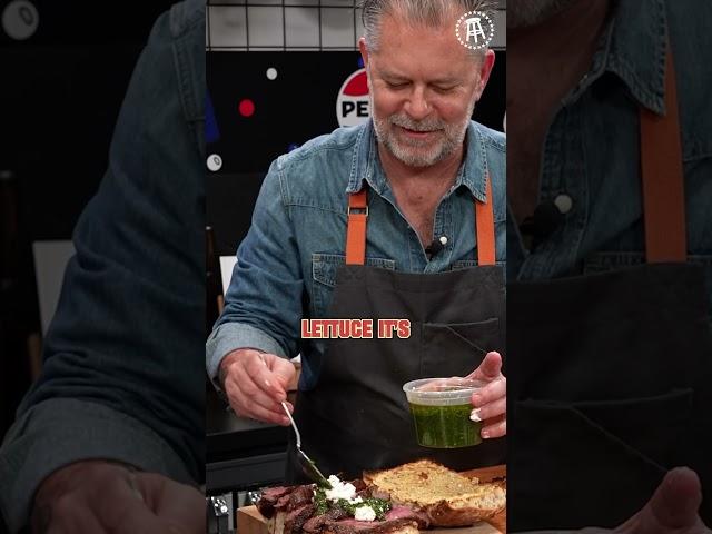 Click hereto watch full episode! #steaksandwich #sandwichrecipe #cookingshow #cookingvideo