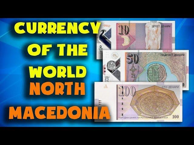 Currency of the world - North Macedonia. Macedonian denar. Macedonian banknotes and coins