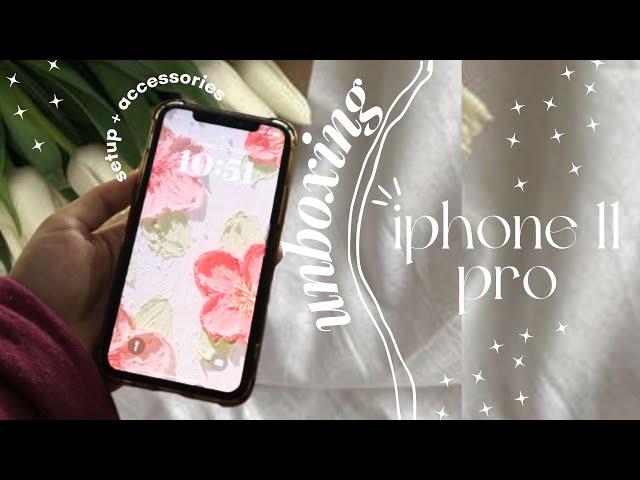 iPhone 11 pro unboxing 2023  aesthetic unboxing + set up and accesories*ੈ‧₊˚