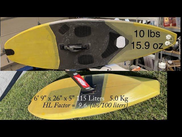 Bumblebee SUP Foil 6'9" x 26" @  115 Liters 11 lbs