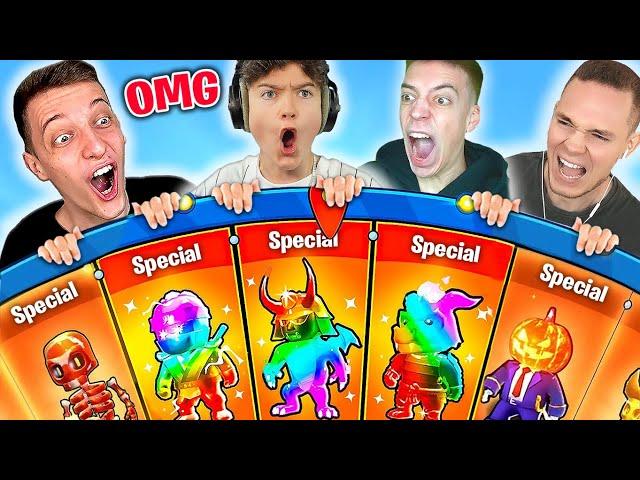 1500€ Mega GLÜCKSRAD OPENING Battle... (10x Special Skins)  in Stumble Guys