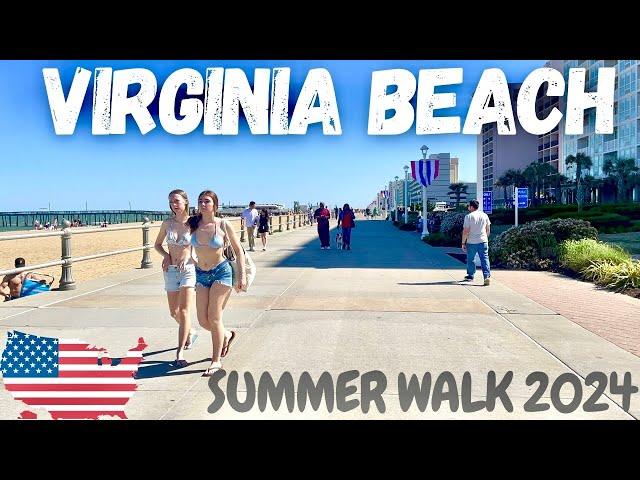 Virginia Beach ️ Summer  edtion Walk  [  America  2024 ]