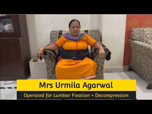Lumbar Fixation with Decompression- Happy Patient. (Spinal canal stenosis/spinal instability)