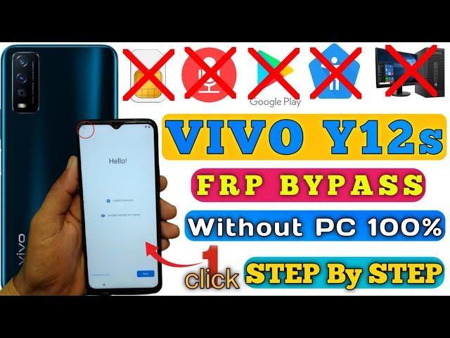 Vivo Y12s Frp Bypass | New Security 2023 | Vivo y12s email id bypass | Vivo (v2026) Without Pc|