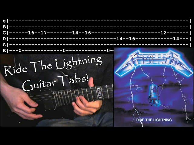 How to play Ride the Lightning Riffs w/Tabs! - Metallica