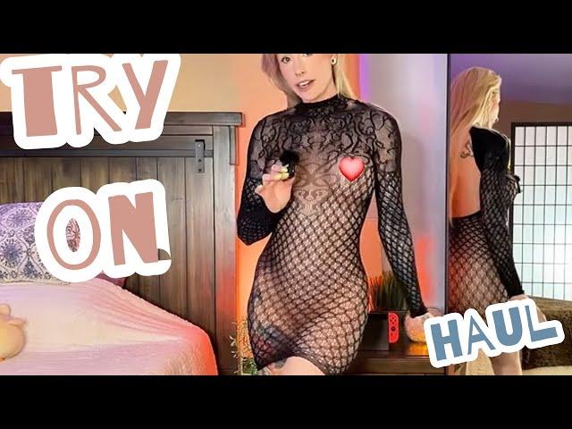 4K Transparent Clothes Try on Haul   Sheer lingerie