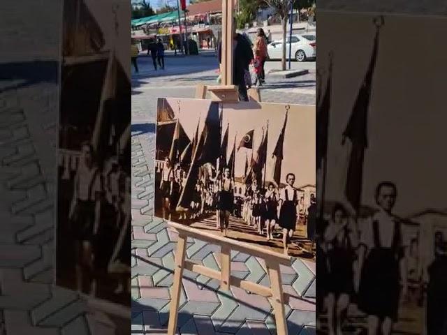 ADD Polatlı Şubesi Cumhuriyet Meydanı Atatürk sergisi. Mehteran eşliğinde