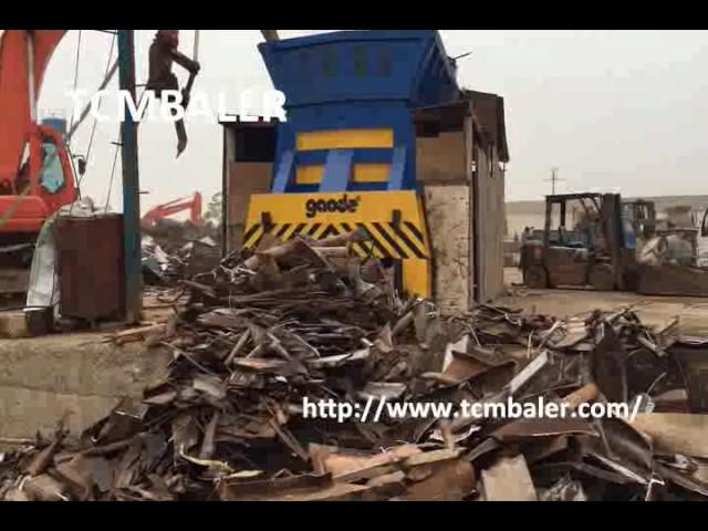 TCM BALER-waste metals steel cutting machine scrap rebar horiozntal shear Haiti  Kenya  Cambodia