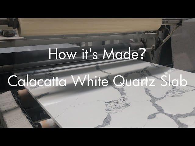 Calacatta White Quartz Slabs Manufacturing Process by Fulei Stone  -  How it's made