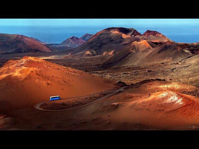 4K TUI Timanfaya Volcano Tour .Parc National de Timanfaya Lanzarote Les Canaries