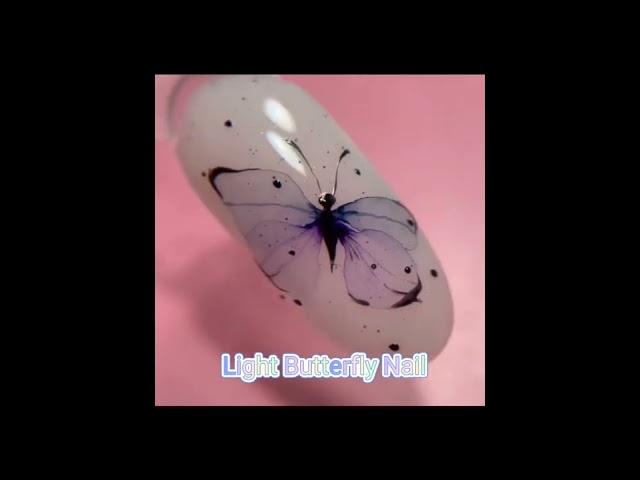 轻薄蝴蝶穿戴甲，美甲教程简单画，#nail #nails #nailfeed #nailcand #nailart #nailsart #nailspolish #nailove #butterfly
