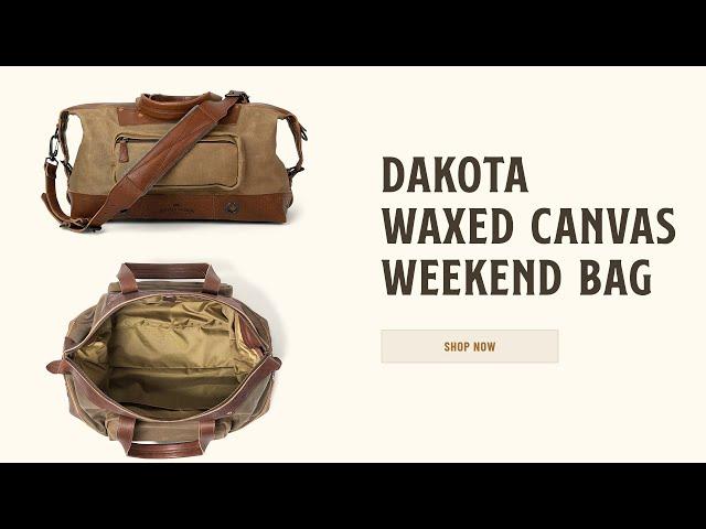 Dakota Waxed Canvas Weekend Bag in Field Khaki | Buffalo Jackson