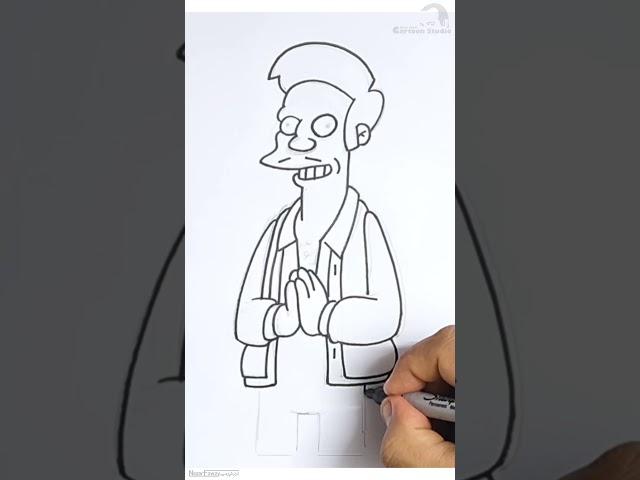 Drawing Apu Nahasapeemapetilon  #art #drawing #edwardart #sketch  #drawing #funny #fun