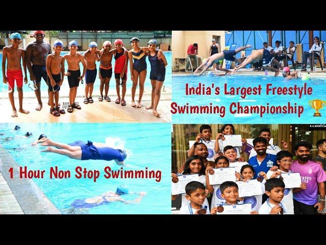 India's Largest Freestyle Swimming Championship 1 hour swim #swimming #champion #competition #viral