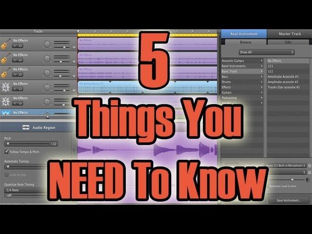 Garageband Tutorial For Beginners - 5 Things You Need To Know