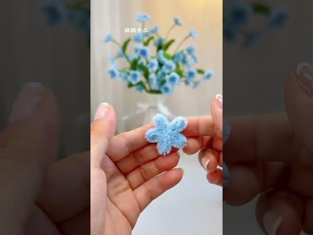 Let’s make beautiful flowers together, romantic blue star flower handmade DIY Twist flower handm