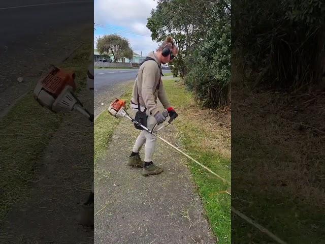 #mowing #lawncare #satisfying #lawnmaintenance #lawns #lawnmowing #transformation #repost