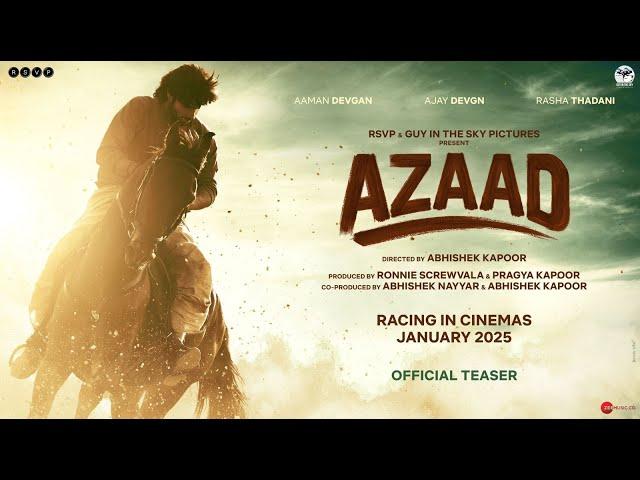 Azaad Official Teaser | Ajay D | Abhishek K | Aaman D | Rasha T | Ronnie S | Pragya K | Jan 2025