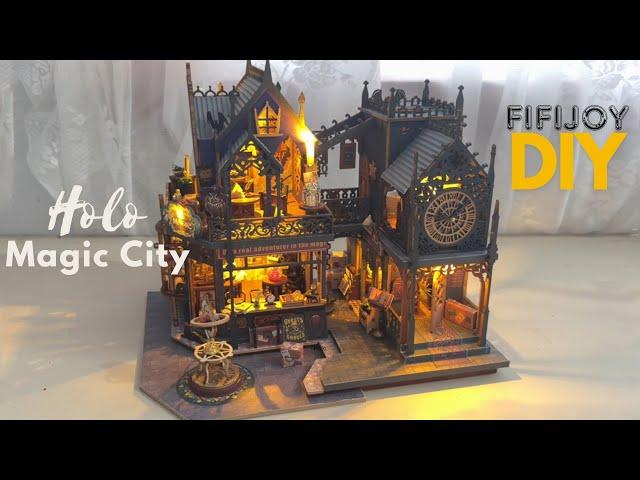 FIFIJOY Holo Magic City DIY Miniature Dollhouse Kit || Immersive Assembly Process - Relaxing Video