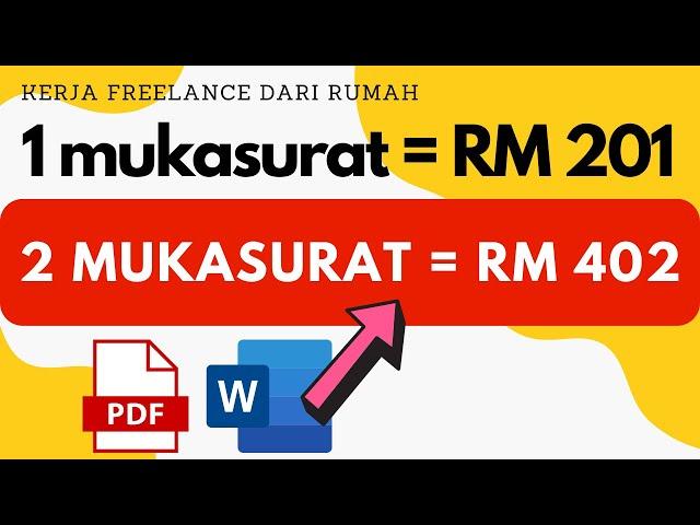 (1 mukasurat RM201) Kerja Freelance dari rumah Baca teks (Buat Duit Online)