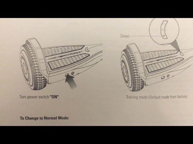 Lets read the manual Razor Hovertrax 1.5 25v hoverboard calibration training mode