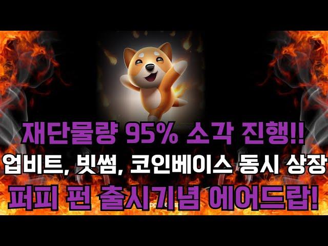 [베이비도지]baby doge 긴급속보 재단물량 95%소각과 업비트, 코인베이스 동시 상장! 퍼피 펀 출시기념 에어드랍까지?! 단기간 폭등으로 1원갑니다!