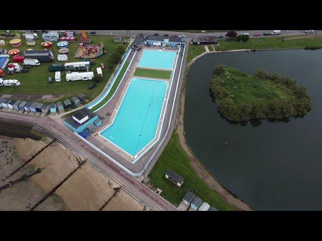 DJI 0162 Flying DJI Mini 2 drone around Brightlingsea Harbour Essex & Funfair June 2021