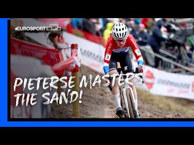 Puck Pieterse kicks off 2024 with a bang!  | Zonhoven World Cup Women's Cyclo-Cross Highlights