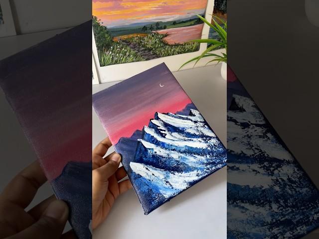 Easy mountains painting #painting #art #artshorts #landscapepainting #acrylicpainting #artist #trend