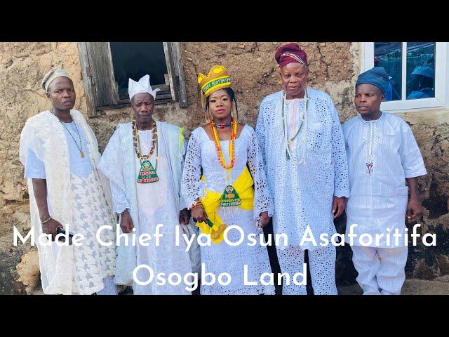 Girl from the hood now Chief Iya Osun of Asaforitifa Osogbo Land