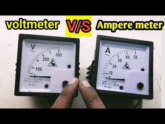 How does a volt meter and ampere meter work?Connections and complete information of both meters.