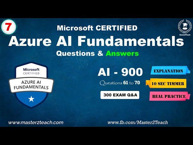 Azure AI Fundamentals Certification Question & Answer 7 - AI 900