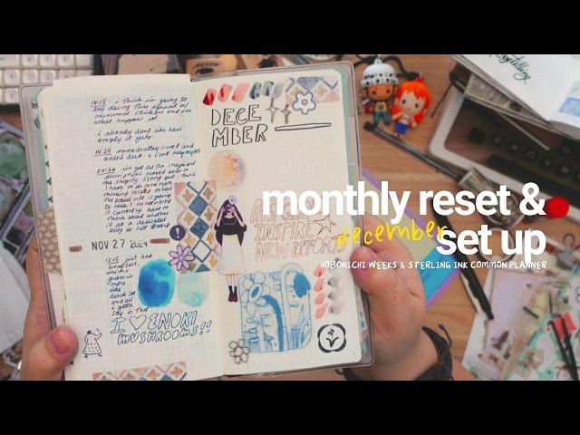 Journal with me: December Reset & Journal Set up | Hobonichi Weeks & Common planner N1