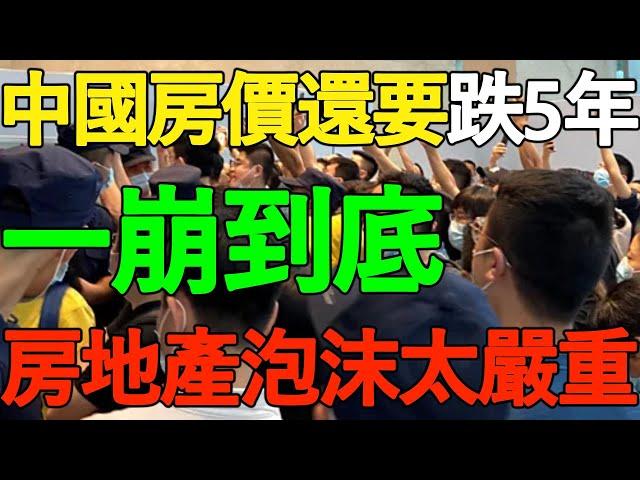 【一崩到底】朱寧教授：中國房價還要跌5年，根本不會停！房地產泡沫太嚴重，現在只跌了一半，牆內人做好準備！