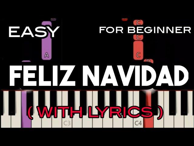 FELIZ NAVIDAD ( LYRICS ) - JOSE FELICIANO | SLOW & EASY PIANO