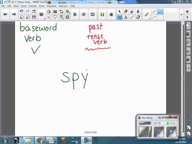 Oct 2: baseword, +ied