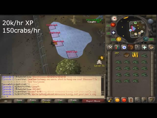 Oldschool Runescape Dark crab fishing guide