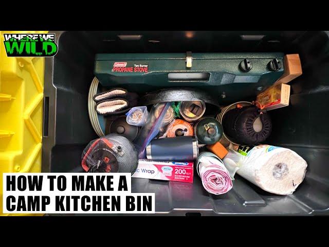 HOW TO MAKE A CAMP KITCHEN BIN - Camping Gear Organization