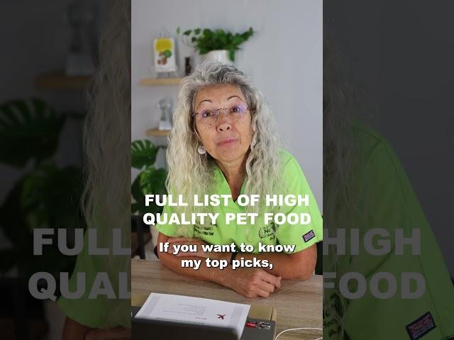 Full List of Dr. Judy Approved High Quality Pet Food