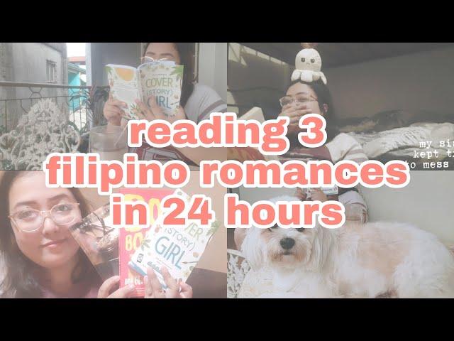 i (tried to) read 3 filipino romance books in 24 hours | reading vlog