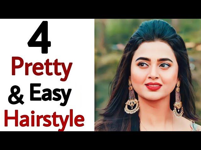 4 pretty & easy hairstyles - new hairstyle for girls with saree