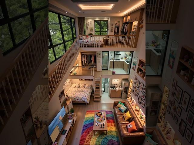 Dream Loft for Two on a Rainy Day ️ | Cozy Apartment Aesthetic#naturelovers #ytstudio