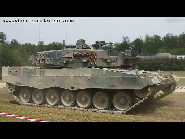 Leopard 2 WE shooting dummy ammo and breaks down, recovery by Büffel ARV - Swiss Army