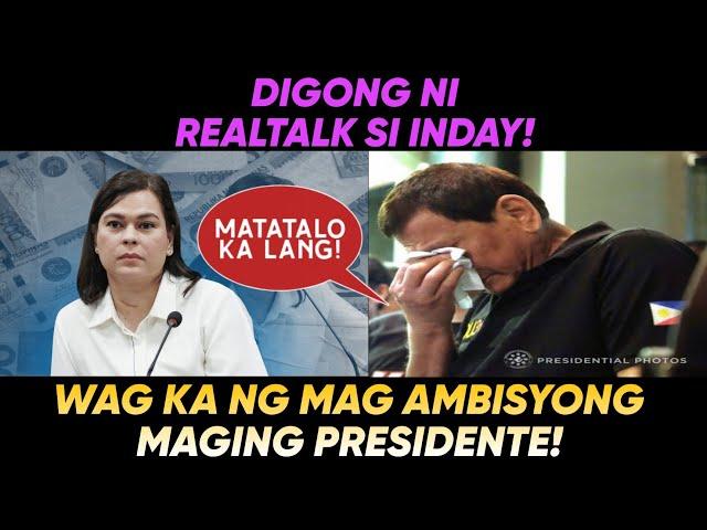 MATIGAS ANG ULO NYAN NI INDAY! DATING PANGULO DUTERTE MAY PAYO KAY SARA DUTERTE!