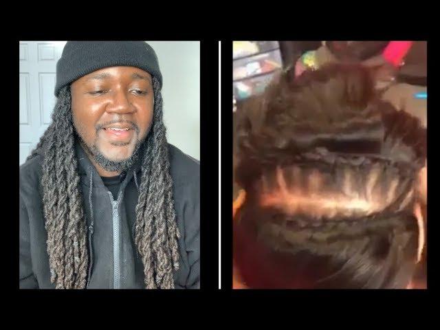 Hairstylist m3ssed a lady’s Sew-in and frontal up lol |CARLUS KING REACTION
