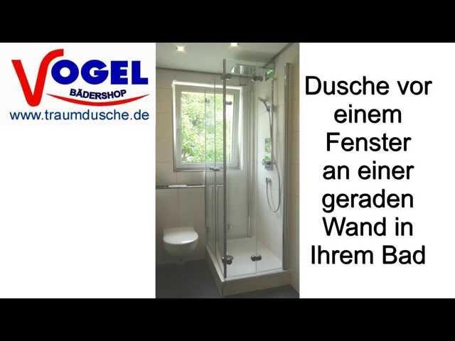 Dusche vor Fenster für kleine Bäder