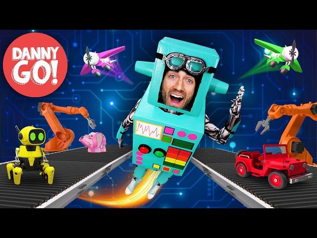 “Robot Energy!” Toy Factory Adventure ️ Robot Dance Brain Break | Danny Go! Songs for Kids