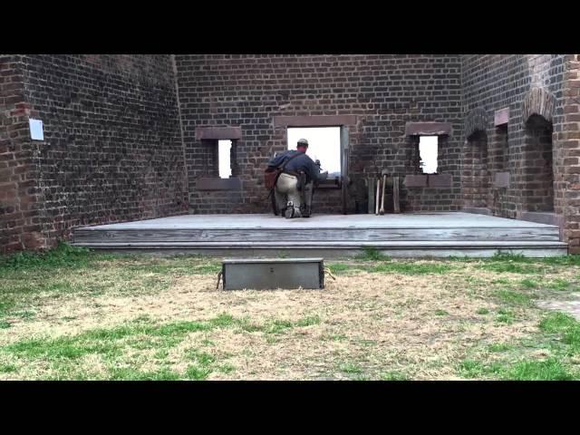 Canon firing at Fort Jackson