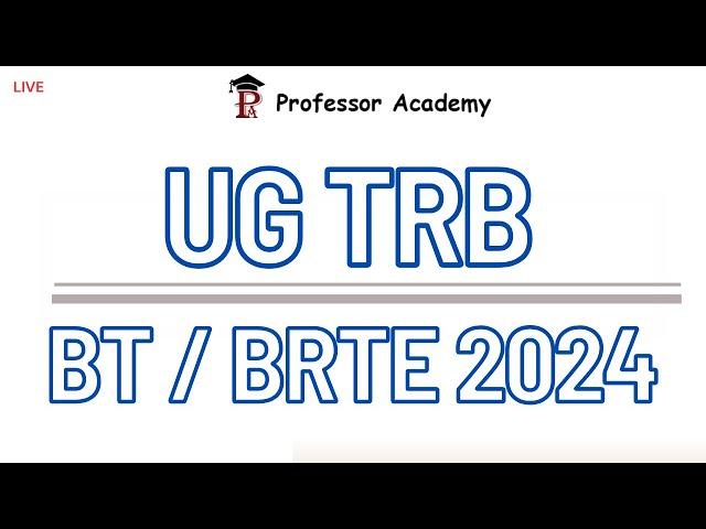 UG TRB Exam Instructions