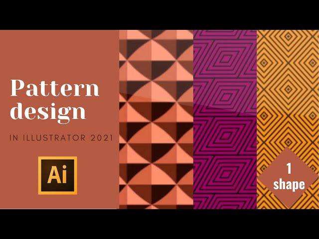 how to make a pattern with a diamond shape in illustrator 2021?